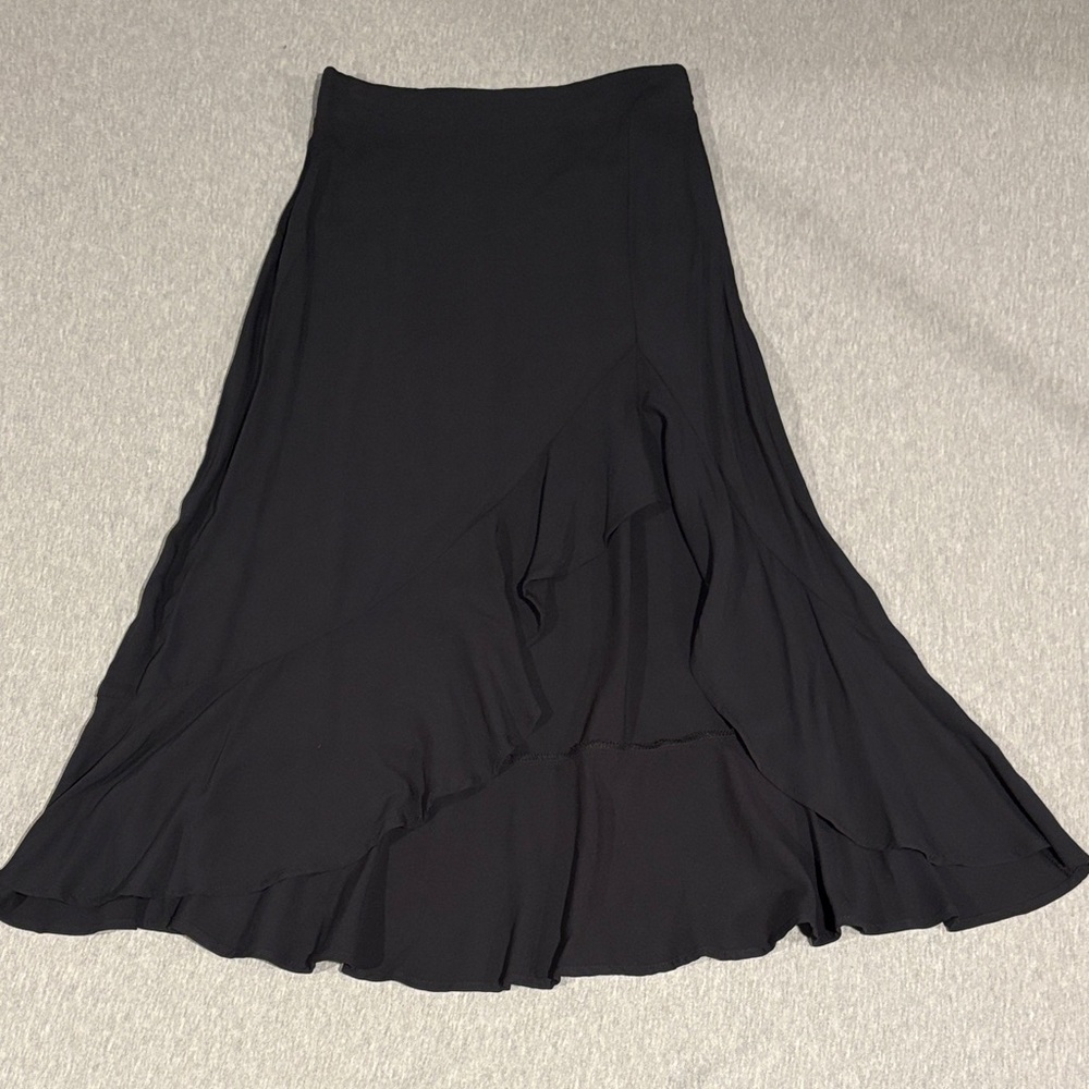 Hippie Rose Black Ruffled Skirt size XS